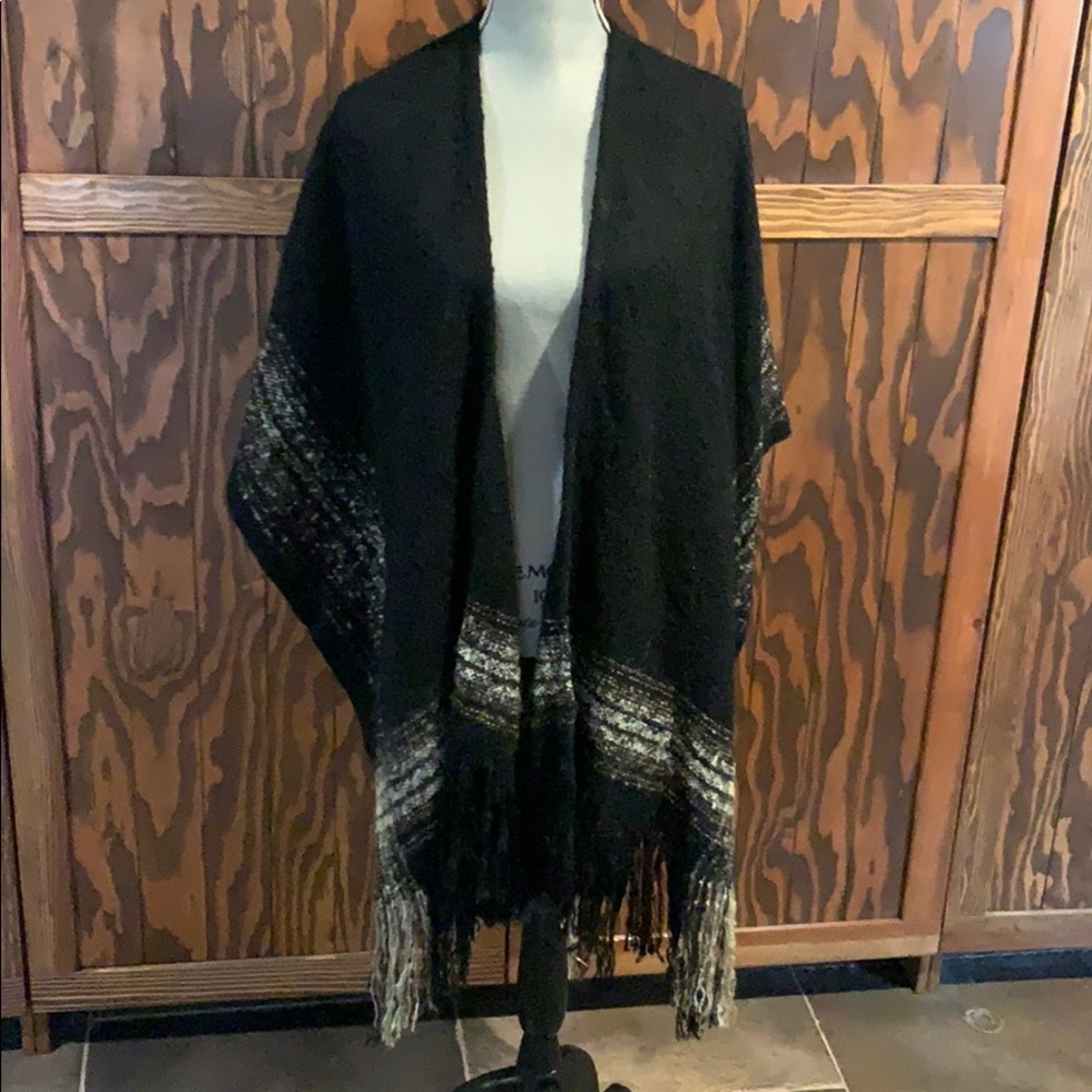 Knit poncho